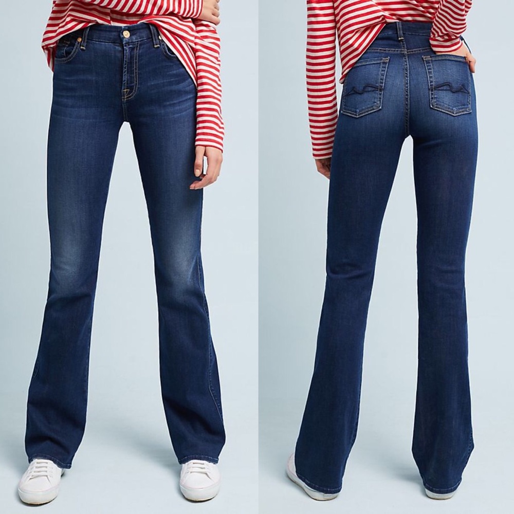 7 For All Mankind Mid Rise Boot Cut Jeans